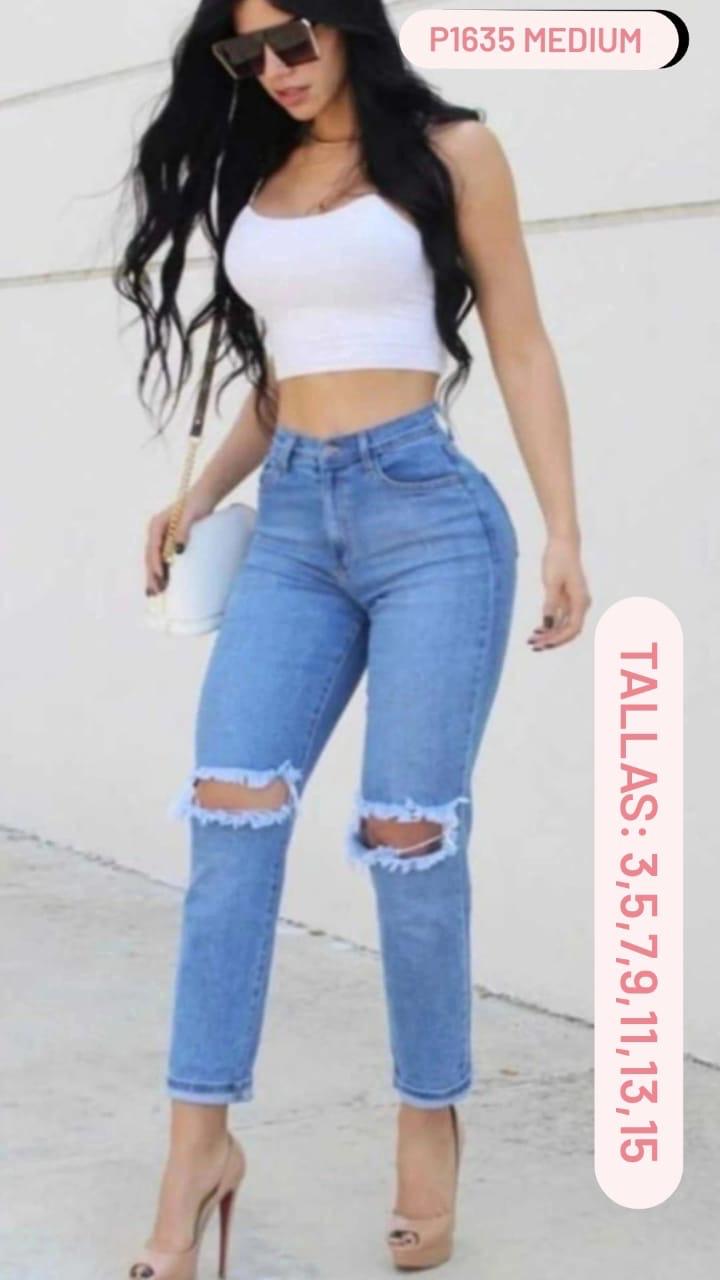 Jeans original color celeste