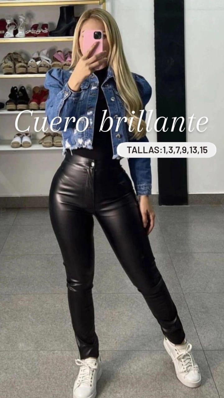 Pantalones Cuero Brillante